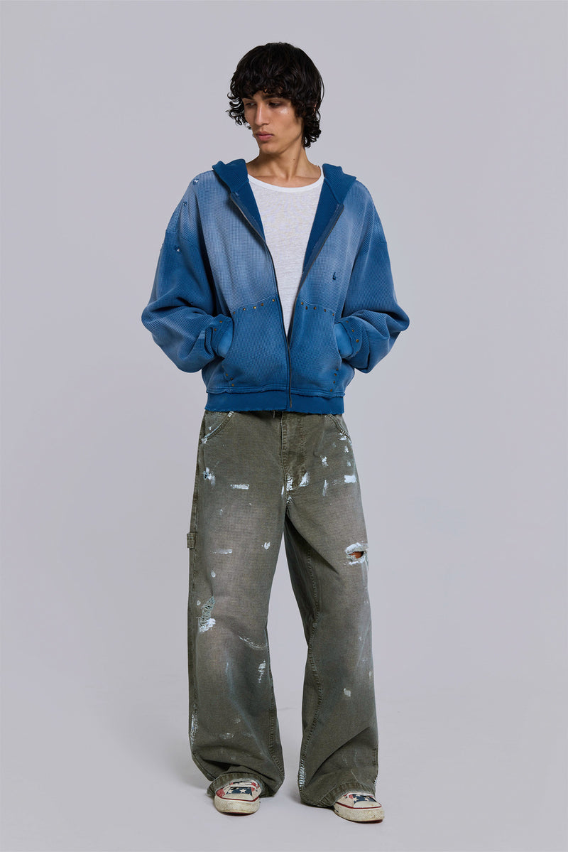 Sunfade Waffle Studded Hoodie