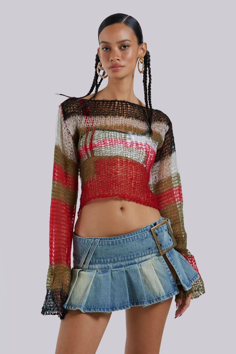 Ludlow Denim Mini Skirt