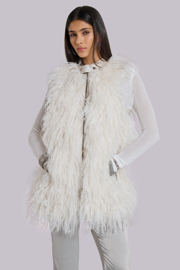 Tilia Faux Mongolian Fur Gilet