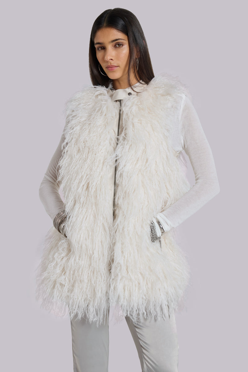 Tilia Faux Mongolian Fur Gilet
