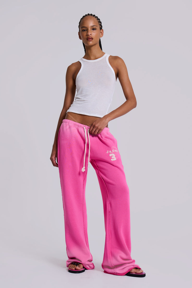 Cleo Slouchy Bootcut Jogger in Pink