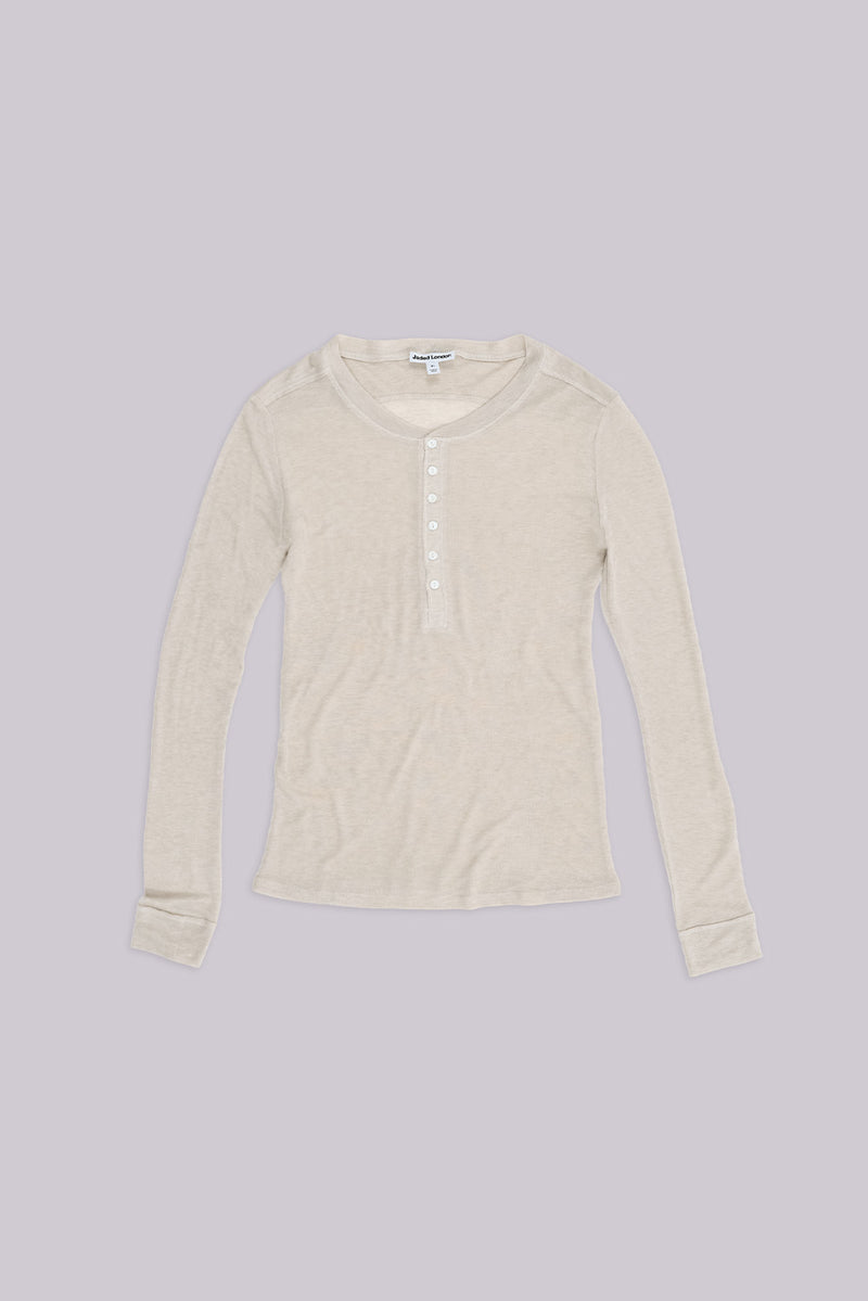 Oatmeal Haze Henley Top