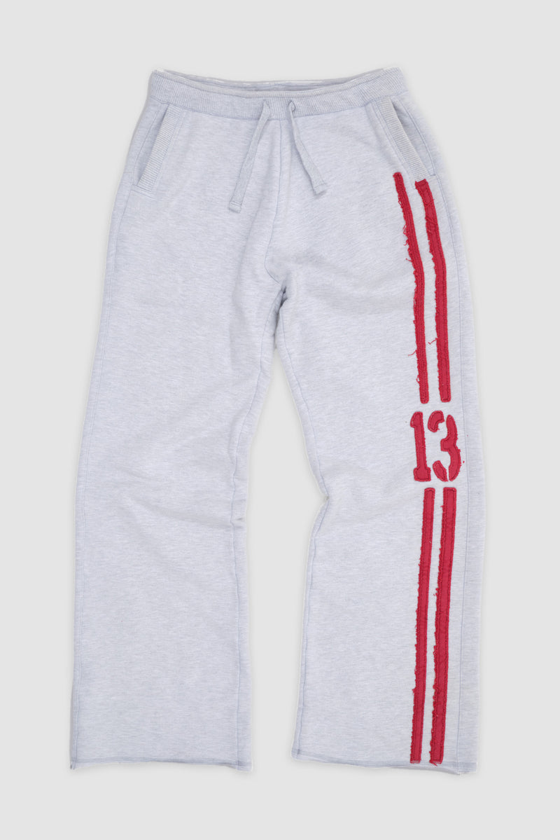 13 Stripe Straight Jogger in Grey Marl – view 1