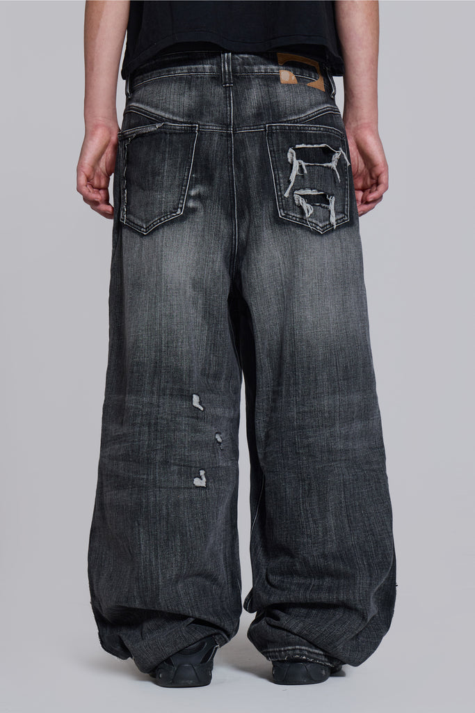 Black Eroded XL Colossus Jeans