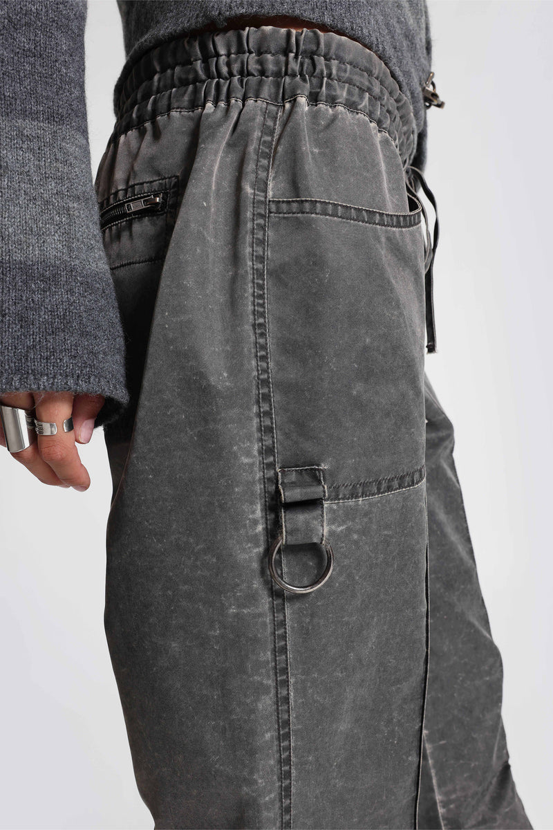 Vire Washed Satin Bootcut Cargos