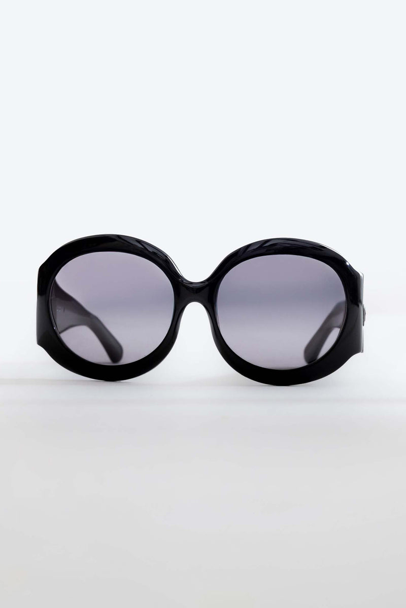 Majorette Oversized Round Sunglasses in Black