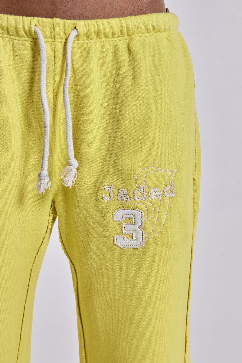 Cleo Slouchy Bootcut Jogger in Neon