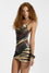 Toryn Backless Sequin Mini Dress In Animal