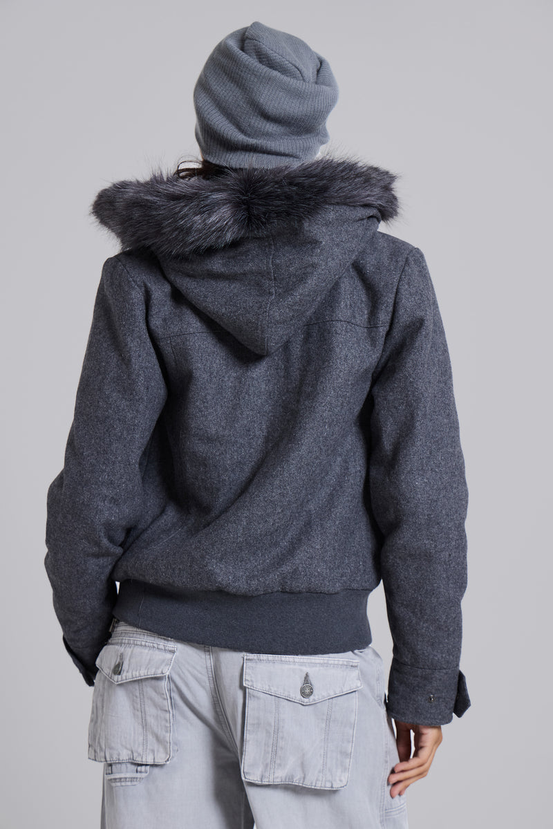 Marl Military Hooded Jacket