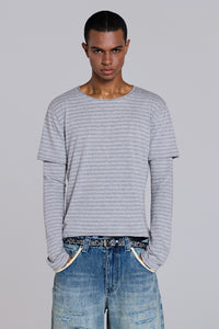 Line Double Layer Long Sleeve Top