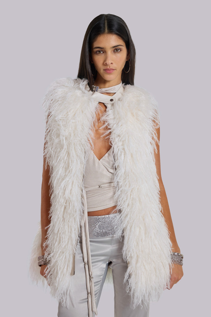 Tilia Faux Mongolian Fur Gilet