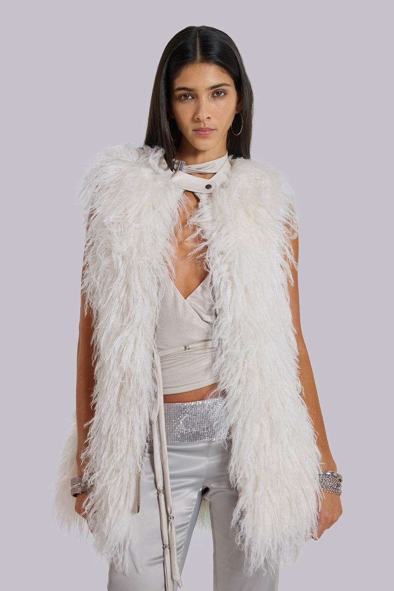 Tilia Faux Mongolian Fur Gilet
