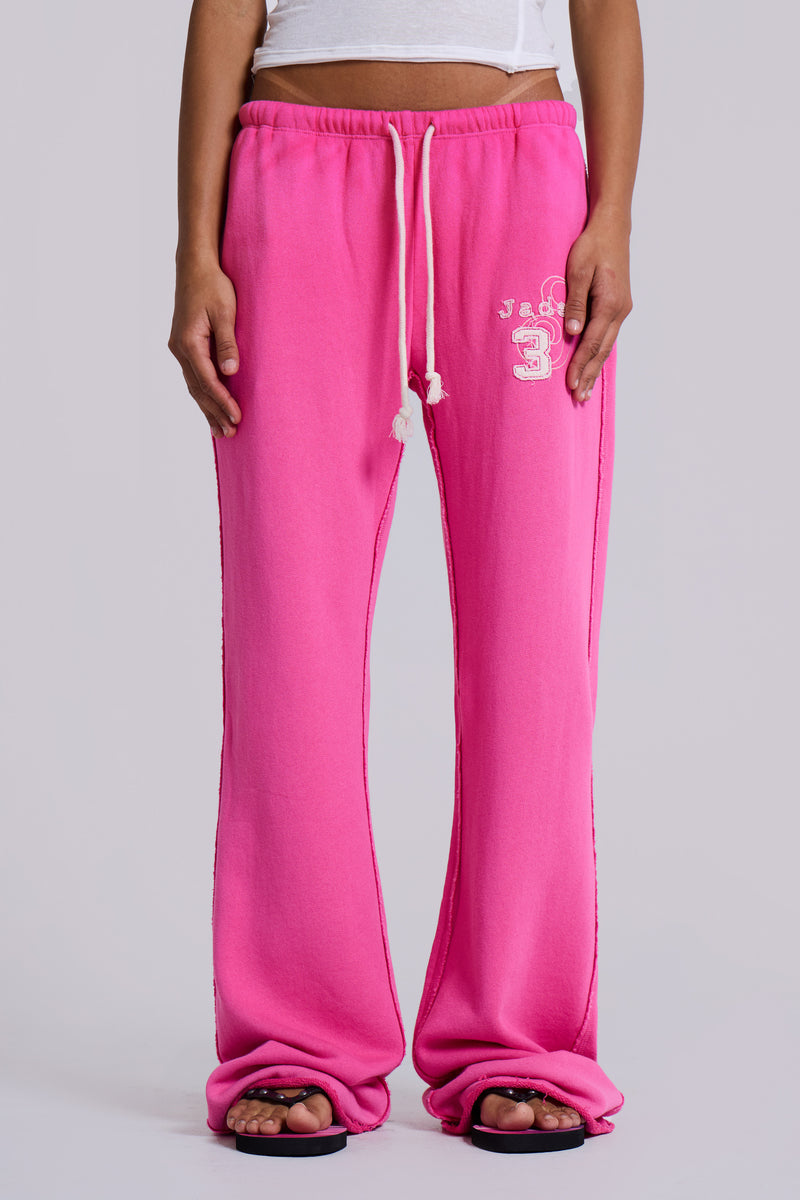 Cleo Slouchy Bootcut Jogger in Pink