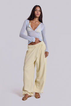 Custard Cuffed Baggy Monster Joggers - S / Yellow