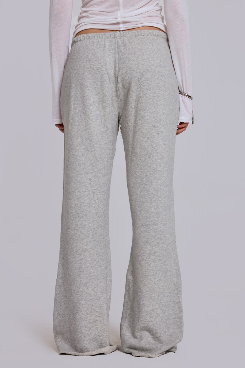 Cleo Slouchy Bootcut Jogger in Grey Marl
