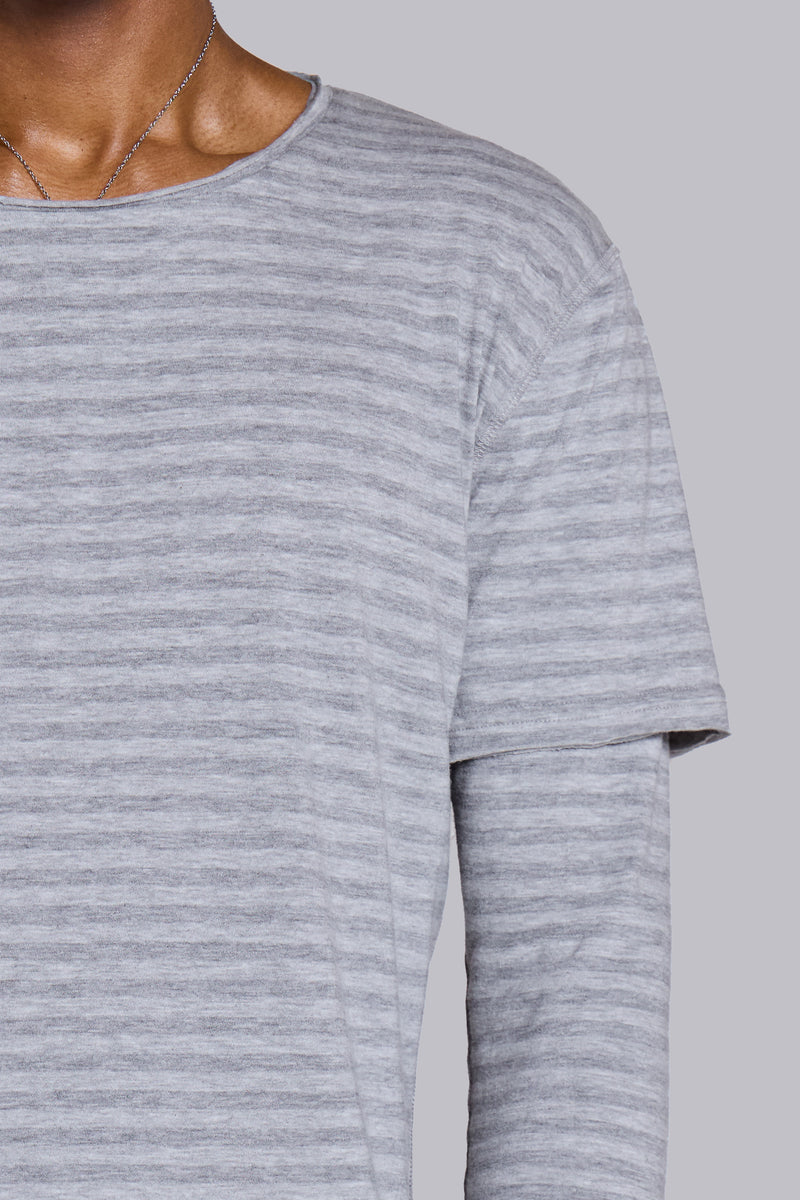 Line Double Layer Long Sleeve Top