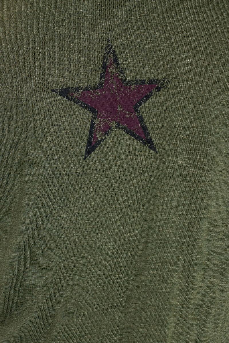 Green Star Sun Faded T-Shirt