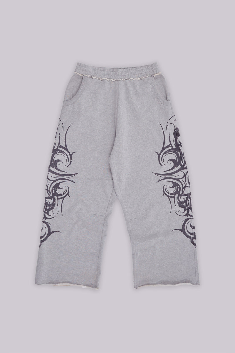 Grey Baggy Blade Joggers