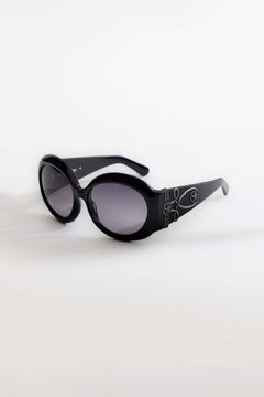 Majorette Oversized Round Sunglasses in Black - One Size / Black