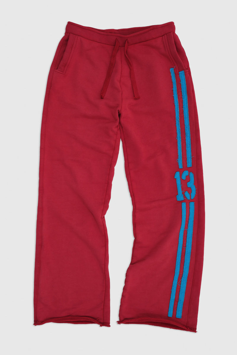 13 Stripe Straight Jogger in Red
