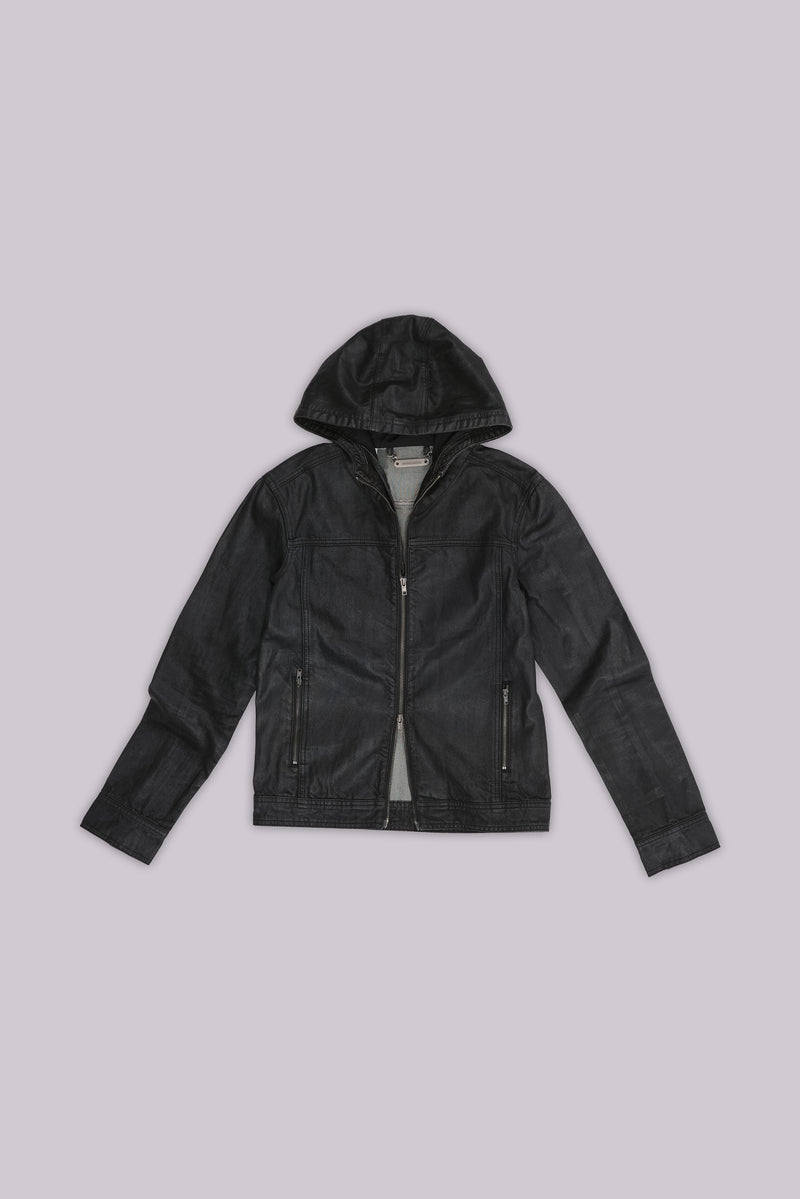 Bedrock Waxed Hooded Denim Jacket