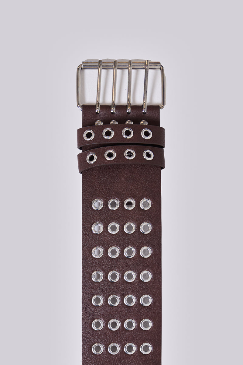 Ara Wide Eyelet Leather Belt