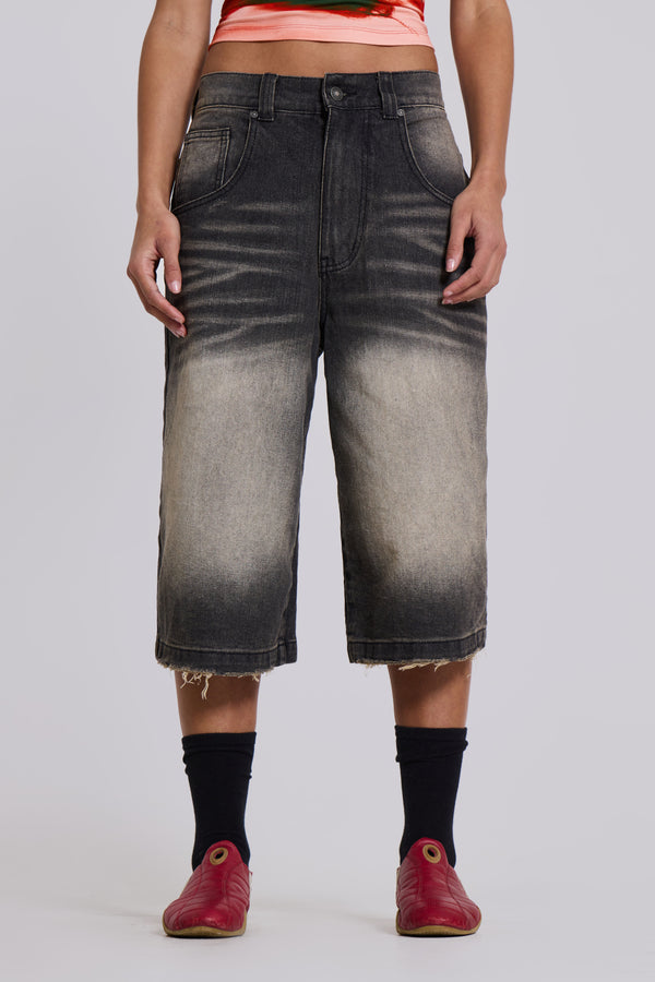 Washed Black Colossus Jorts