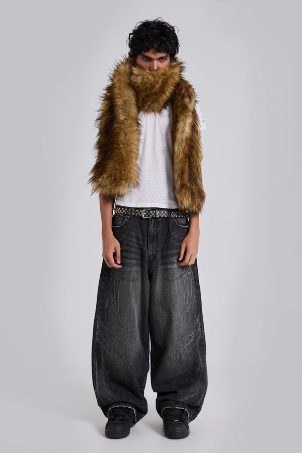 Blonde Cara Faux Fur Scarf