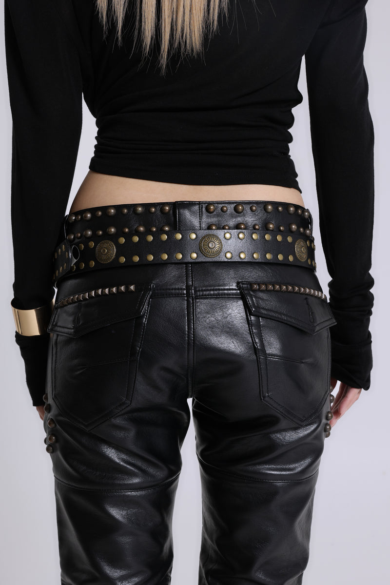 Shield Double Buckle Belt