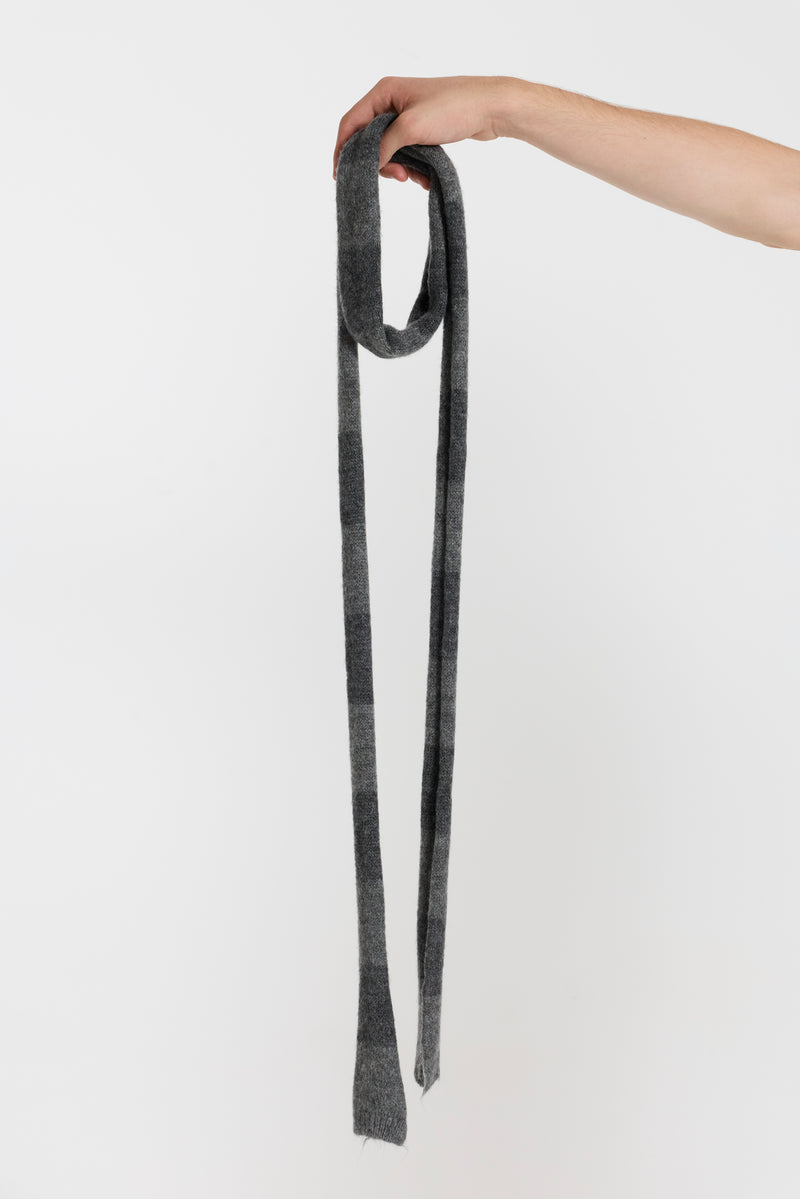 Stripe Knit Skinny Scarf – view 3