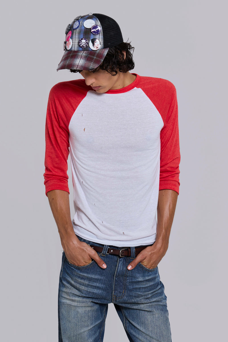 Badge Mixed Check Cap