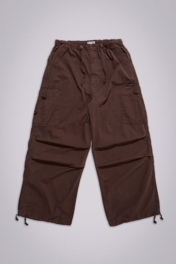 Brown Parachute Cargo Pants