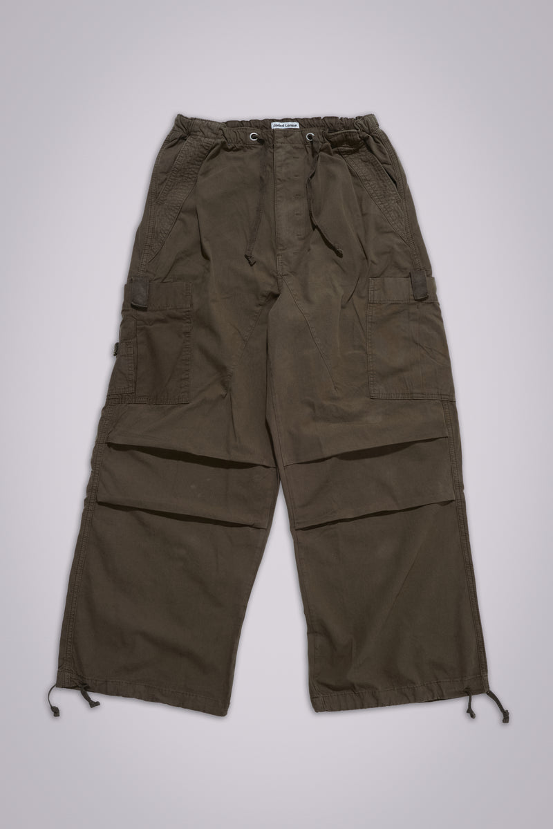 Khaki Parachute Cargo Pants