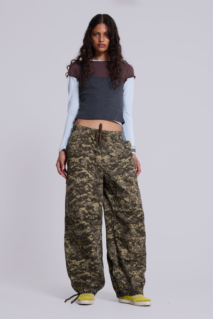 Digi Camo Ripstop Parachute Pants