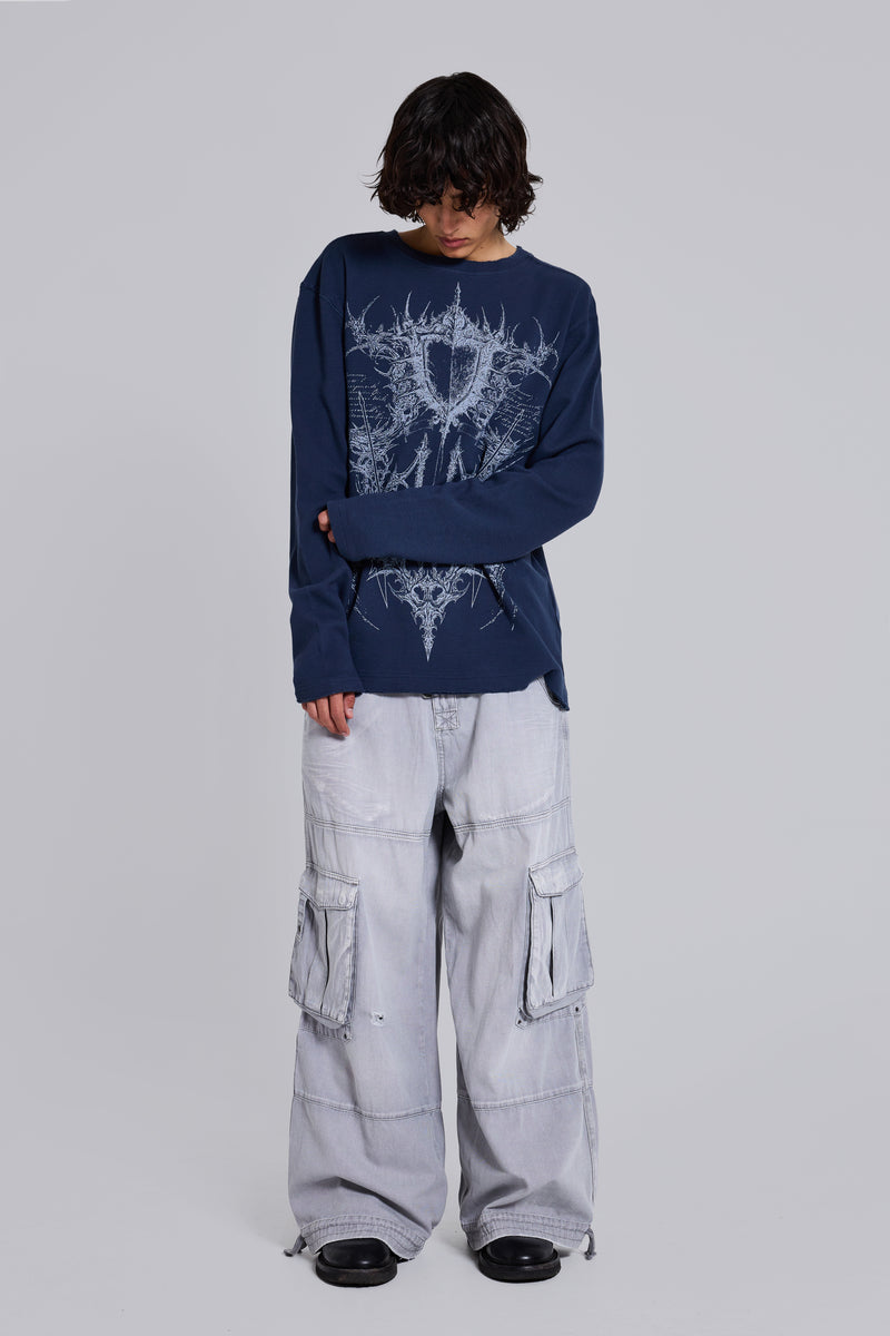 Washed Grey Decoy Cargos