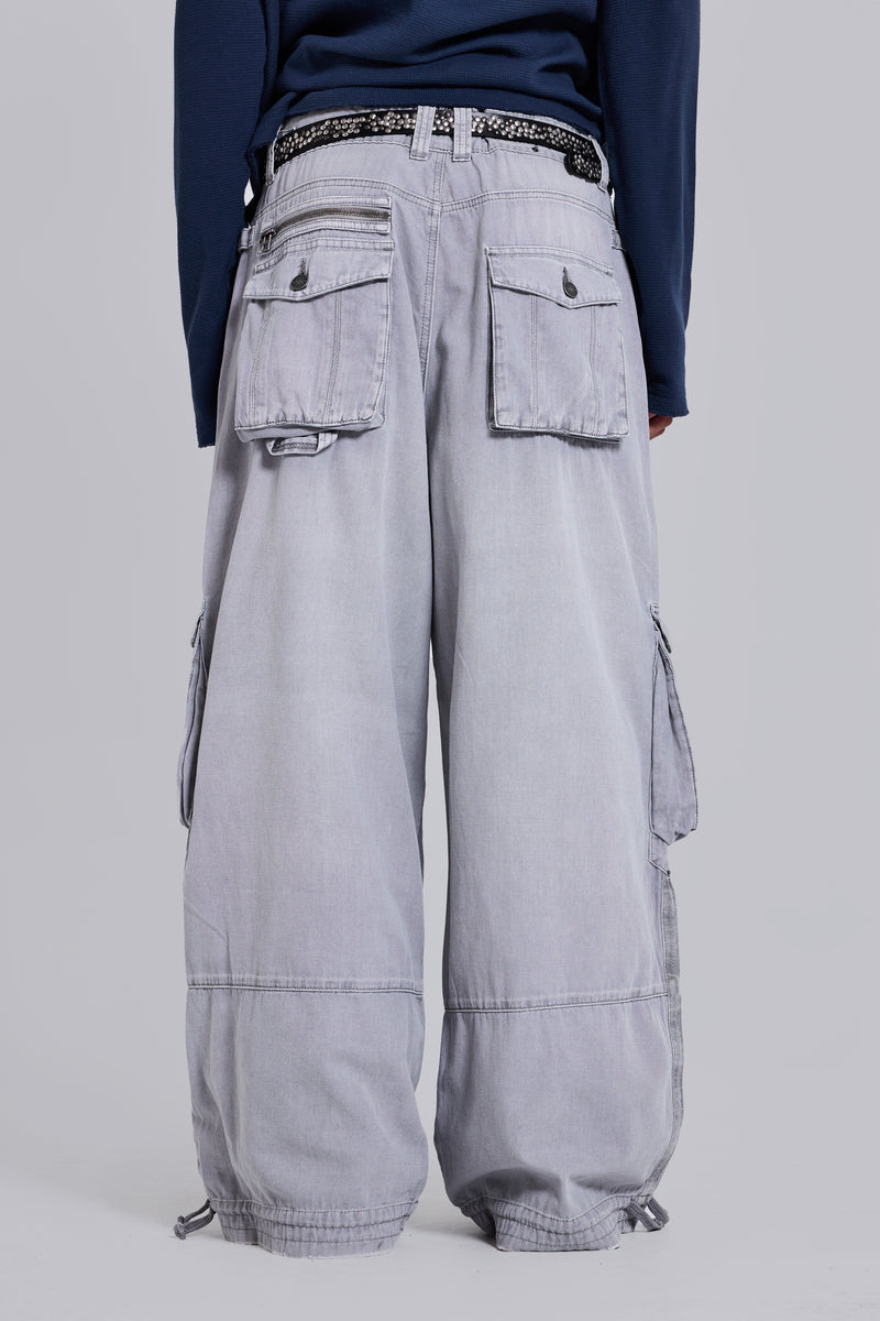 Washed Grey Decoy Cargos