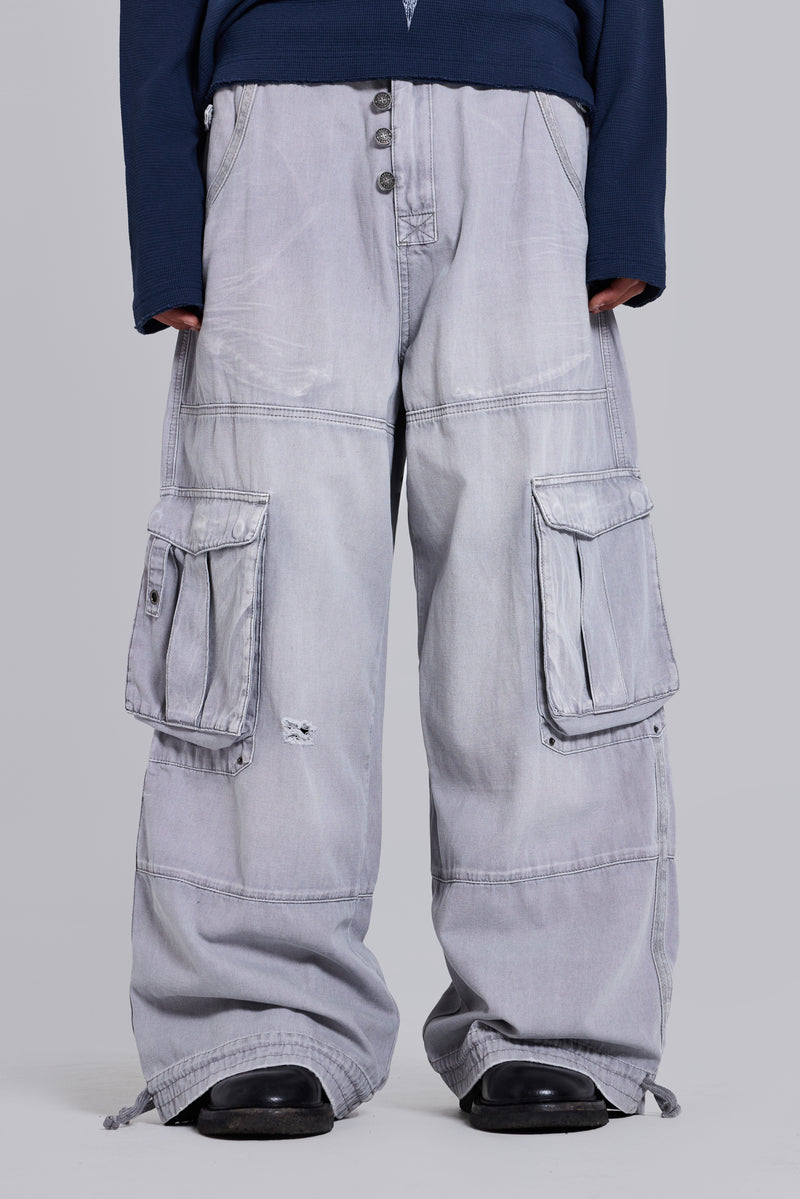 Washed Grey Decoy Cargos