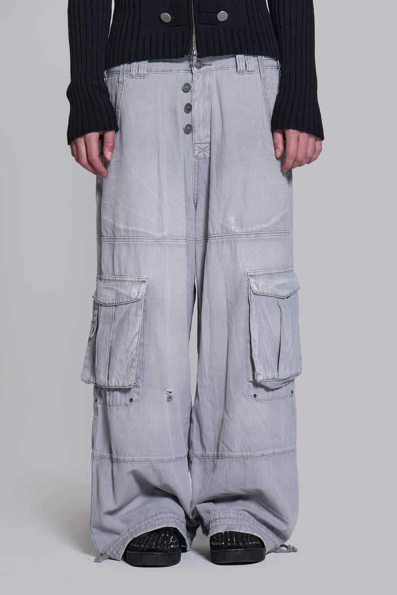 Washed Grey Decoy Cargos