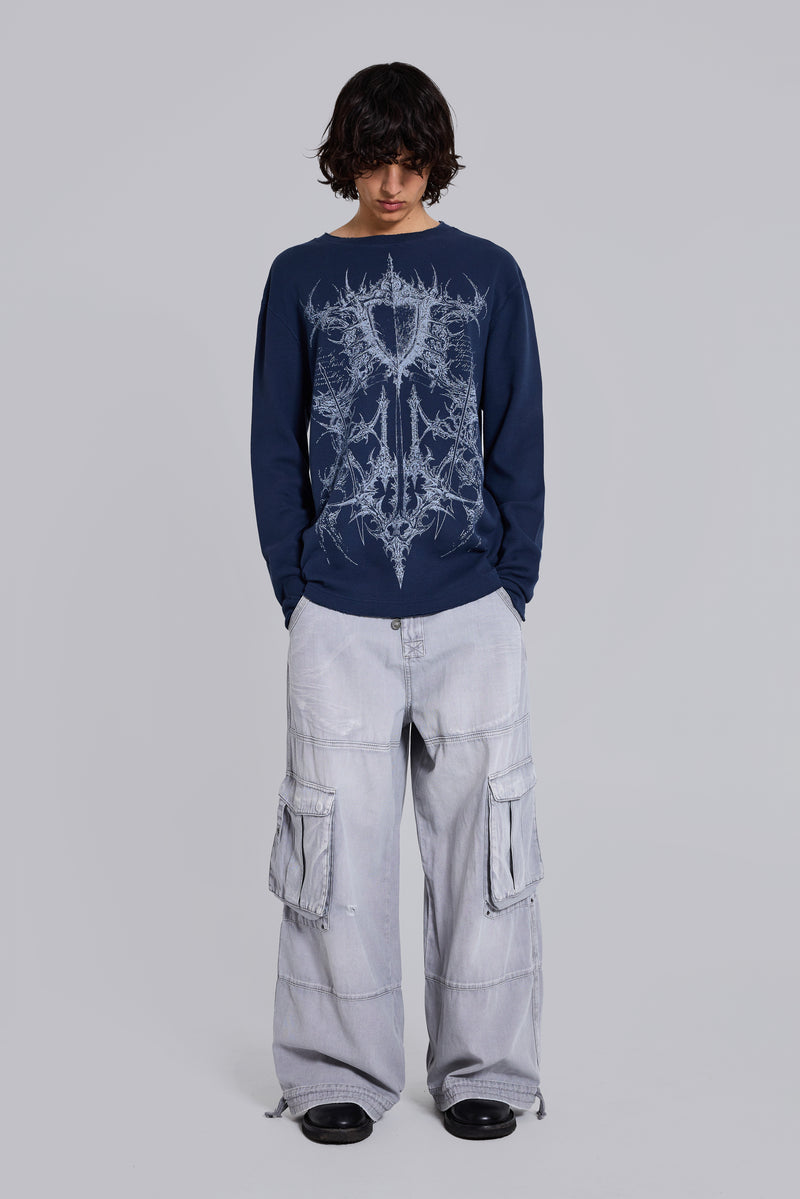 Kasper Digi Waffle Navy T-Shirt