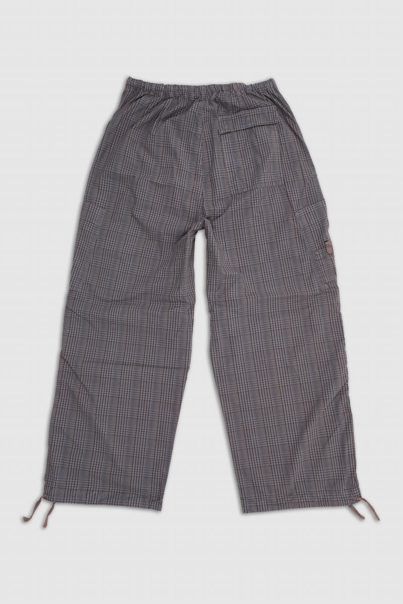 Parachute Pants in Grey Check