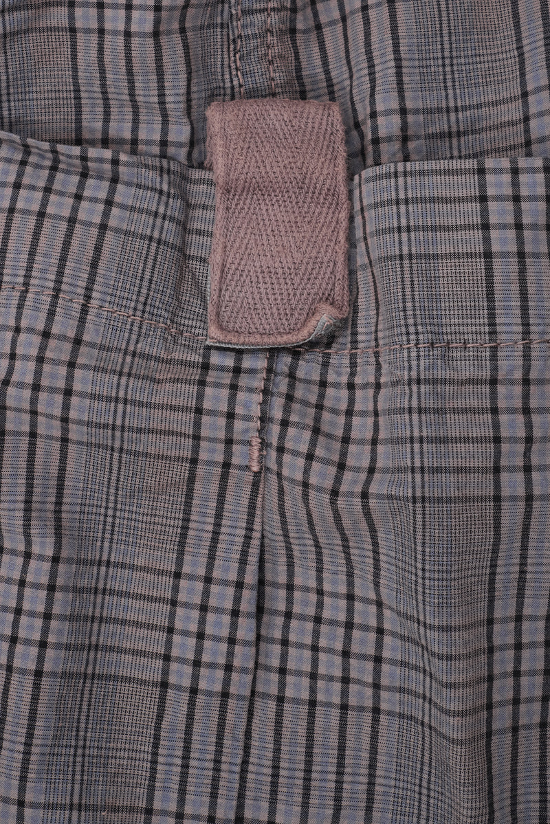 Parachute Pants in Grey Check