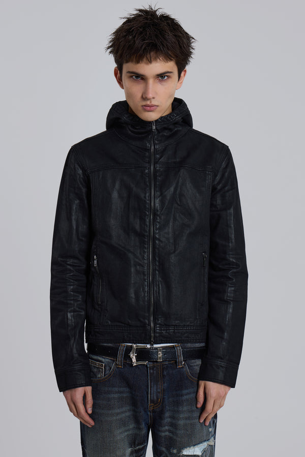 Bedrock Waxed Hooded Denim Jacket