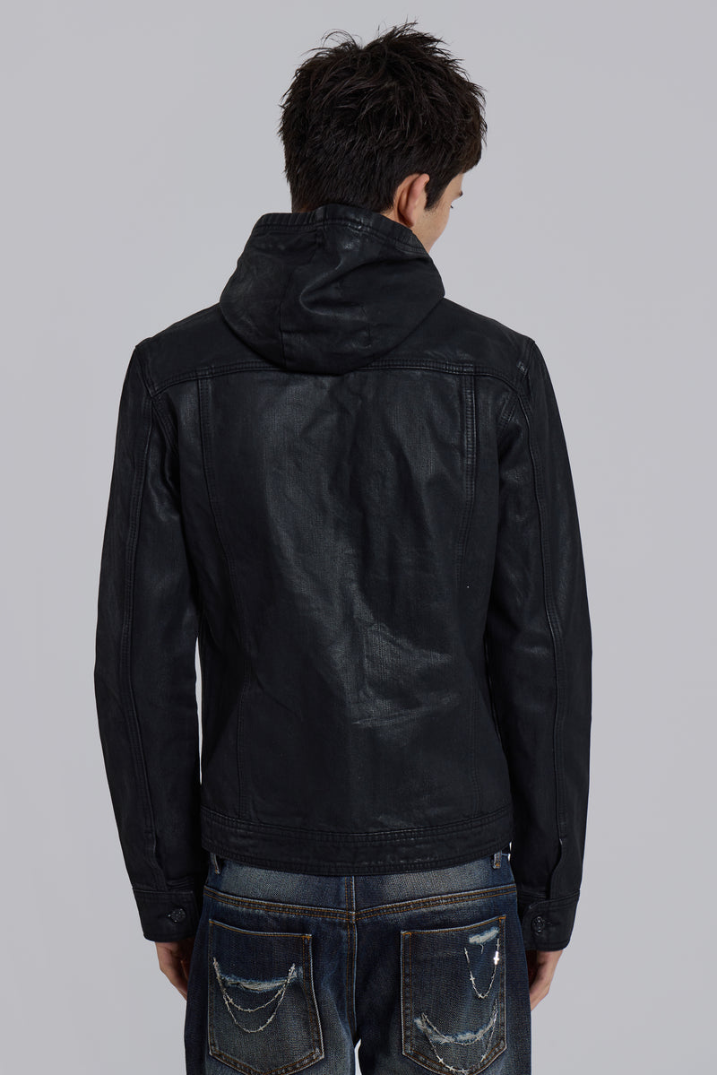Bedrock Waxed Hooded Denim Jacket