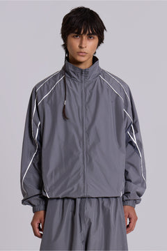 Grey Vapor Tracksuit Top - XL / Grey