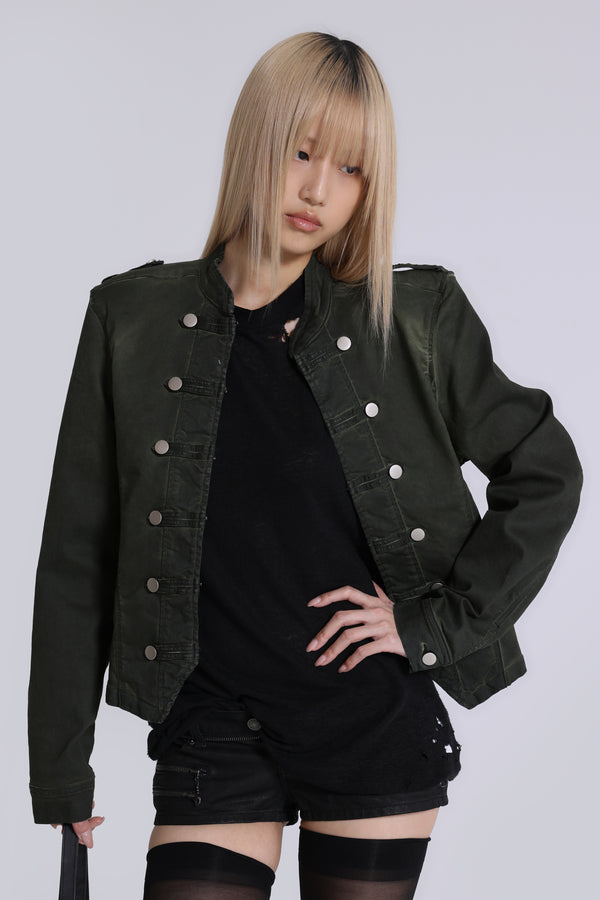 Rebel Military Jacket in Khaki