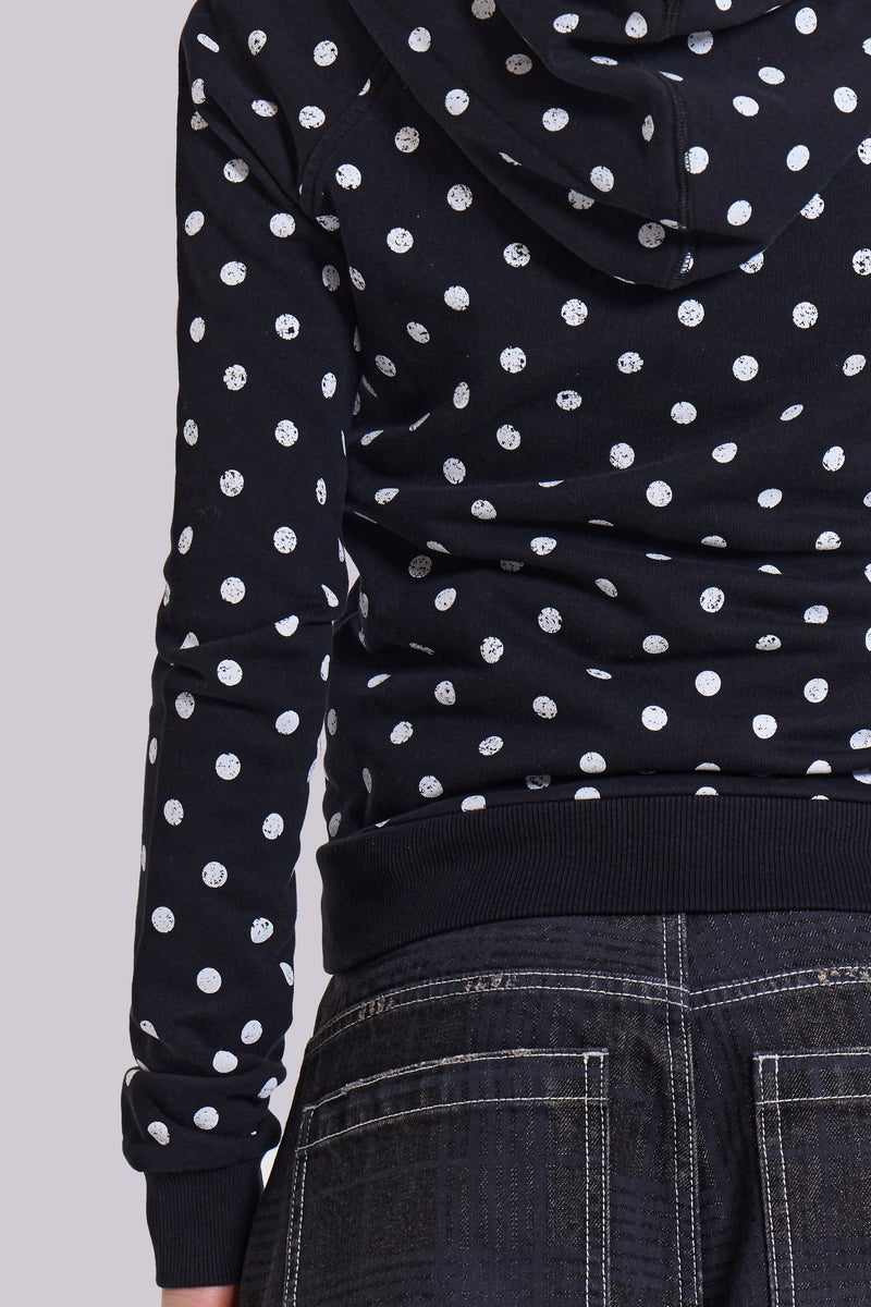 Mono Black Polkadot Hoodie