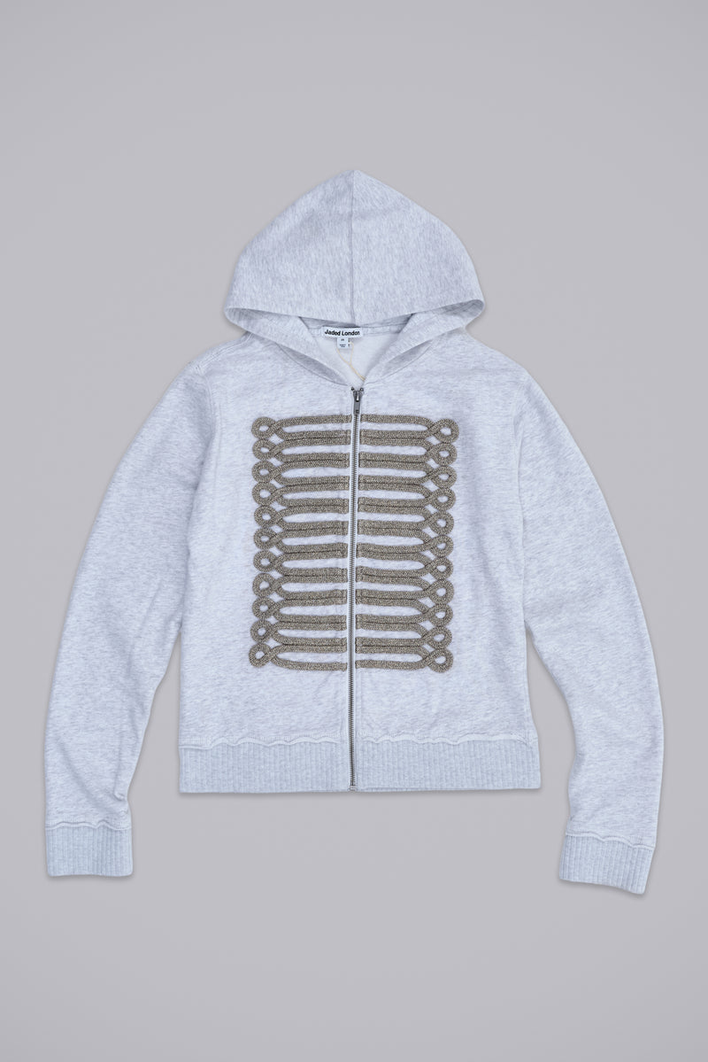 Grey Marl Military Monster Hoodie