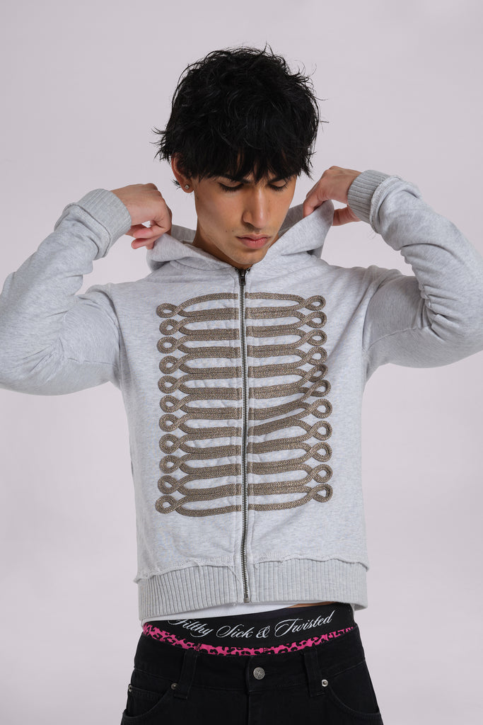 Grey Golden Drummer Hoodie