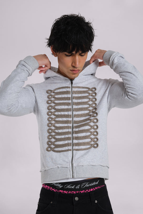 Grey Golden Drummer Hoodie