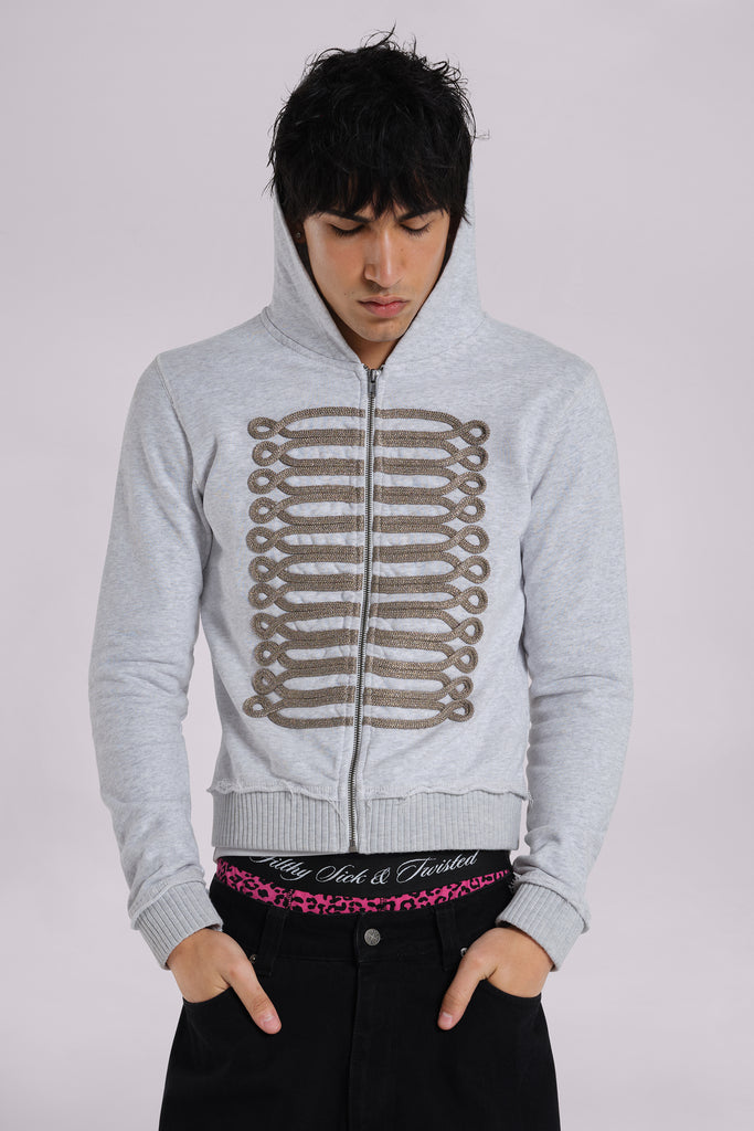 Grey Golden Drummer Hoodie